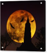 Halloween Moon Acrylic Print