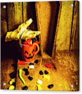 Halloween Trick Of Treats Background Acrylic Print