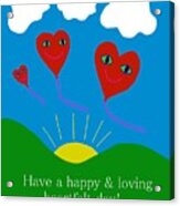 Happy Hearts Acrylic Print