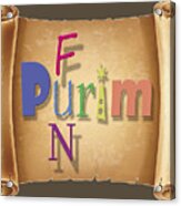 Happy Joyous Fun Purim Acrylic Print
