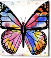 Happy Rainbow Butterfly Acrylic Print