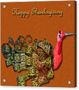 Happy Thanksgiving Turkey Acrylic Print