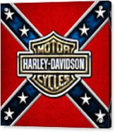 Harley-davidson - 3d Badge Acrylic Print