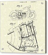 Harley Motorcycle 1938 Patent Art Acrylic Print