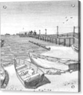 Harrisons Pier Ocean View Acrylic Print