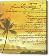 Hawaiian Wedding Blessing-sunset Acrylic Print