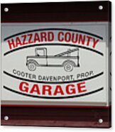 Hazzard County Garage Acrylic Print