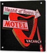 Heart O' Town Motel Neon Sign - Reno, Nevada Acrylic Print