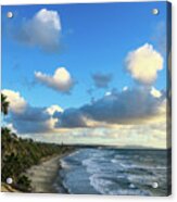 Heavy Clouds At Swami's Beach Acrylic Print