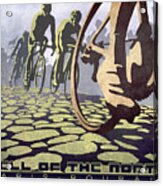 Hell Of The North Retro Cycling Illustration Poster Acrylic Print