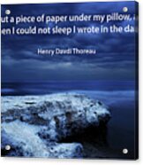 Henry David Thoreau - 12 Acrylic Print