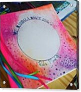 Here Is My 12 X12 Inch Mandala Journal Acrylic Print