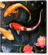 Here's Some Zen For The Day. :) #koi Acrylic Print