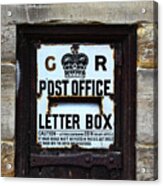 Historic Georgian Letter Box Detail Acrylic Print