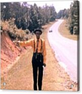Hitchhiker Giving Directions 1969 Acrylic Print