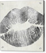 Hollywood Kiss Silver Acrylic Print