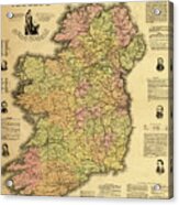 610 x 432mm 24 x 17 A2+ MP56 Vintage 1893 Historical Antique Map Of Ireland Europe Home Rule Poster RePrint 