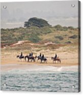 Horseback Riding On The Beach Acrylic Print
