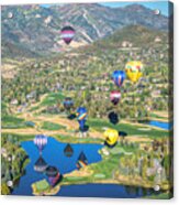 Hot Air Balloons Over Park City Acrylic Print