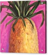 Hot Pink Pineapple Acrylic Print