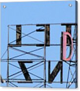 Hotel Deanza Sign Acrylic Print