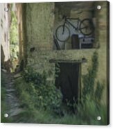 House With Bycicle Acrylic Print