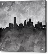 Houston Skyline Grunge Acrylic Print