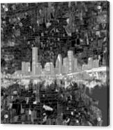 Houston Skyline Map 11 Acrylic Print