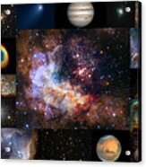 Hubble 25 - A Special 25th Anniversary Montage 1 Acrylic Print