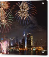 Hudson River Fireworks Iv Acrylic Print