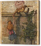 Humpty Dumpty Alice In Wonderland Vintage Dictionary Art Acrylic Print