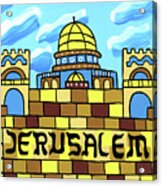 I Love Jerusalem Acrylic Print