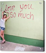 I Love You So Much Mural On South Congress Is One Of Austin Acrylic Print