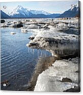Ice Chunks In The Chilkat Estuary Acrylic Print