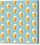Ice Cold Beer Pattern Acrylic Print