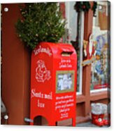 Icelandic Santa Mail Box  7340 Acrylic Print