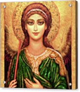 Icon Angel In Green Acrylic Print