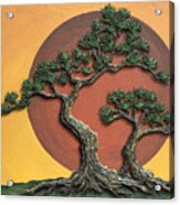 Impasto - Bonsai With Sun - One Acrylic Print