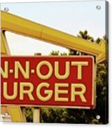 In-n-out Burger Sign Acrylic Print