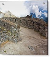 Inca Ruins In Clouds Acrylic Print