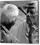 Indian Street Barber Image 2 Acrylic Print