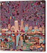 Indianapolis Skyline Abstract 4 Acrylic Print