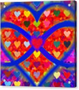 Infinity Love Heart Red Acrylic Print