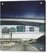 Interstate 670, Alternate 70 East At Exit 2t, Interstate 35 South Exit, 1997 Acrylic Print