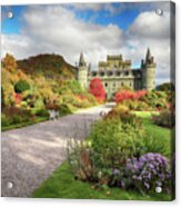 Inveraray Castle Garden In Autumn Acrylic Print