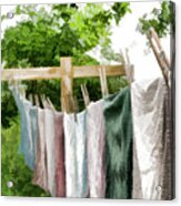 Iowa Farm Laundry Day Acrylic Print