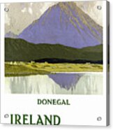 Ireland Donegal Restored Vintage Travel Poster Acrylic Print
