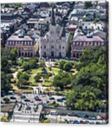 Jackson Square By Helicopter Acrylic Print