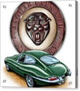 Jaguar Xke British Racing Green Acrylic Print