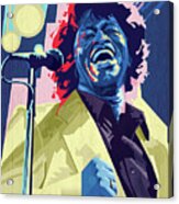James Brown In Violet And Yellow Acrylic Print
